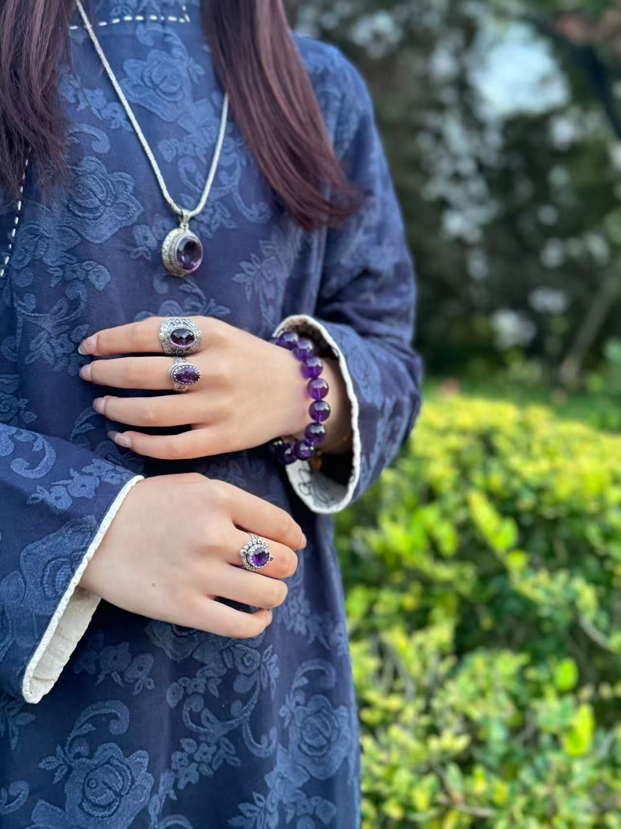 Second image of Natural Jewelry 925 Sterling Silver Live Auction Place orders at corresponding prices during the live stream. Random bids will not be fulfilled