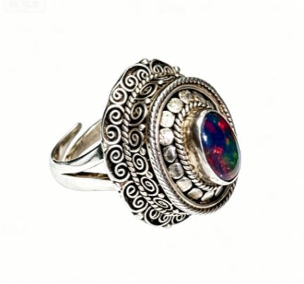 Second image of Faceted Rainbow Moonstone Charm
