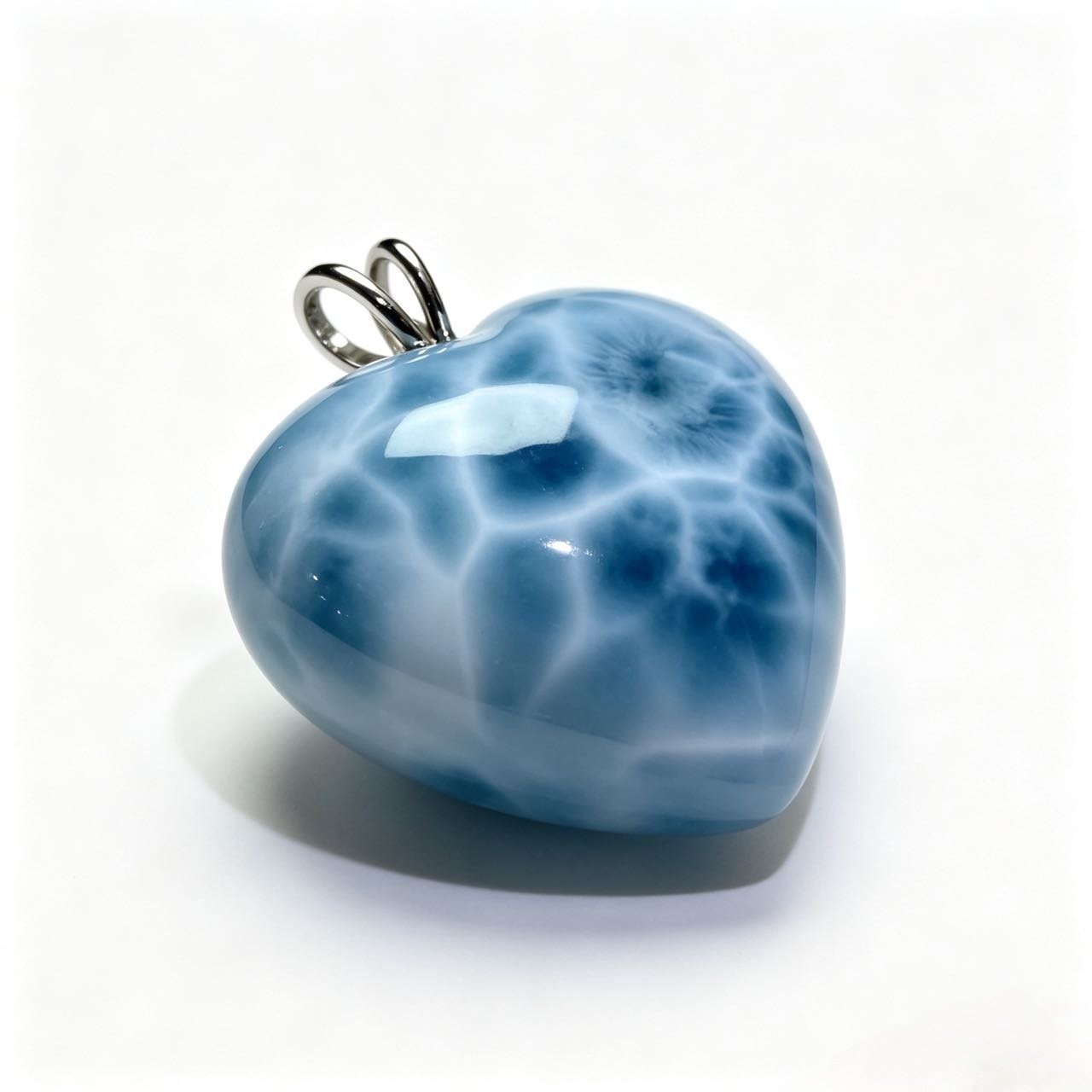 Second image of 925 Silver Natural Larimar Pendant