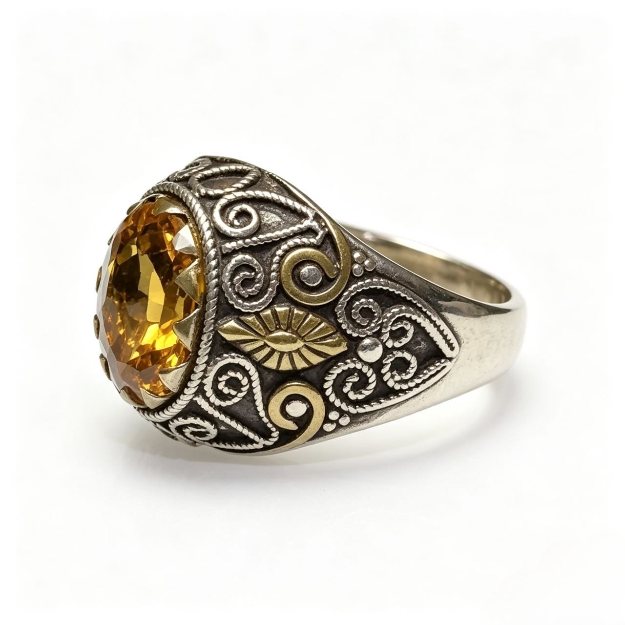 Second image of Handmade Sun Glow Citrine Ring