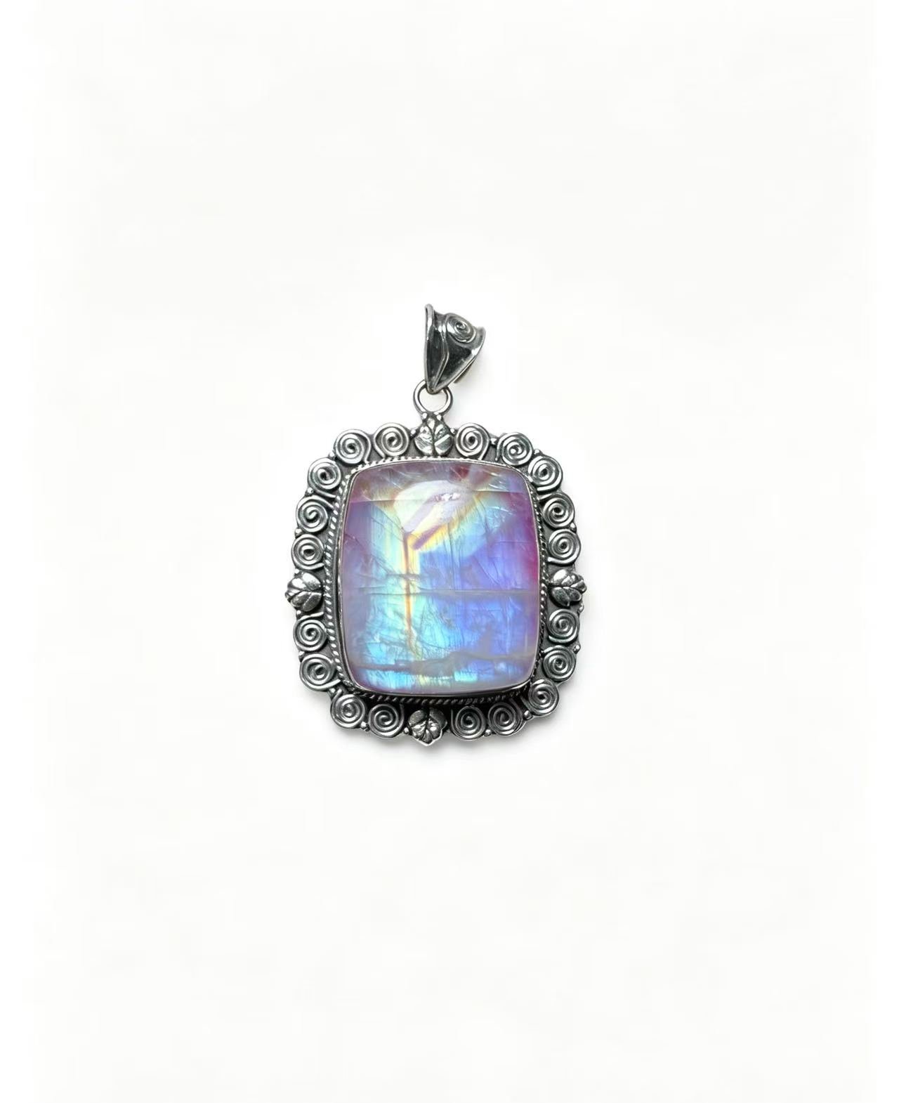 Vintage Pink Moonstone Pendant