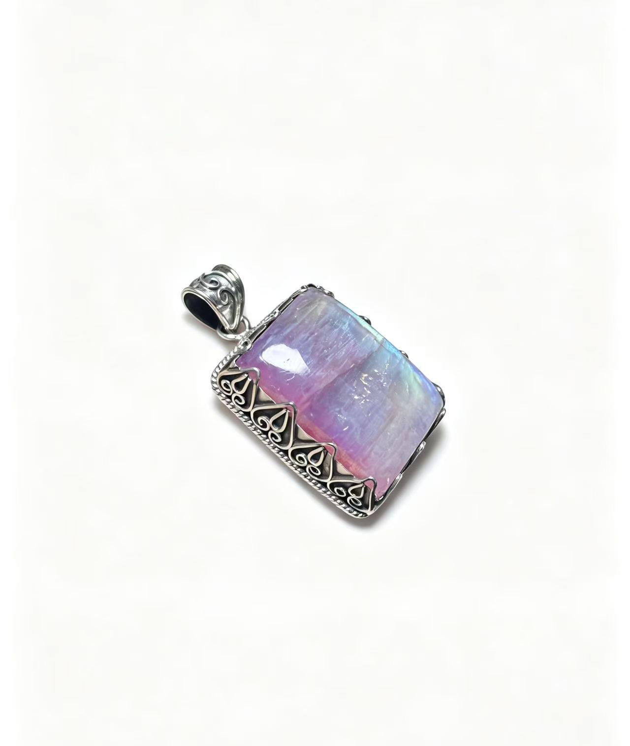 Second image of Vintage Pink Moonstone Pendant