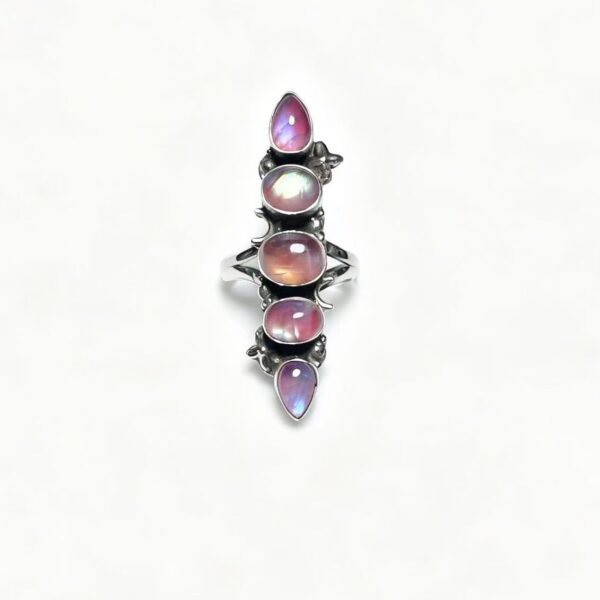 Vintage Pink Moonstone ring(adjusted size)