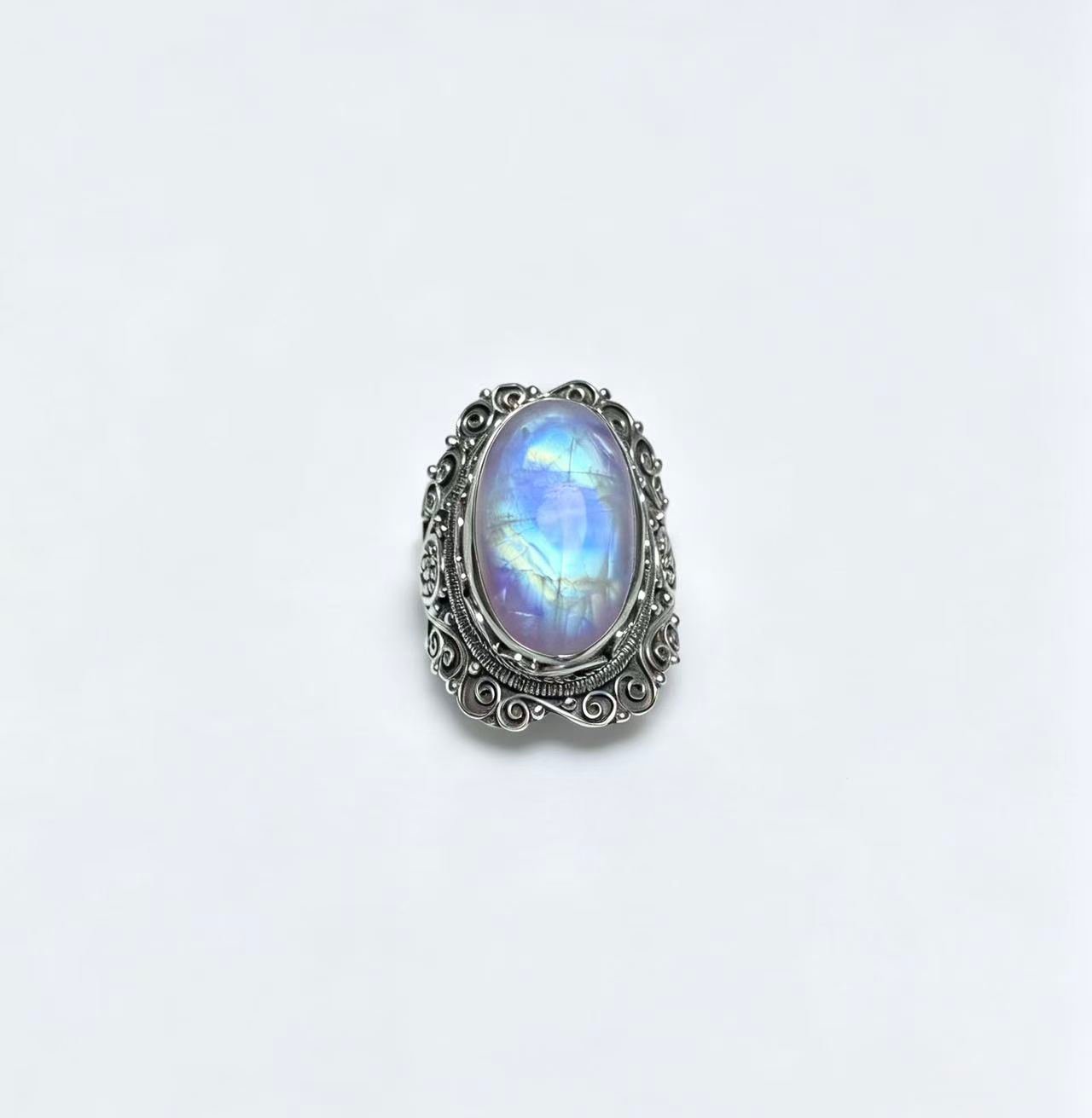 Vintage Pink Moonstone ring（adjusted size）