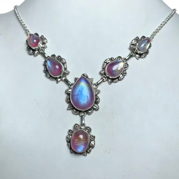 Vintage Pink Moonstone Necklace