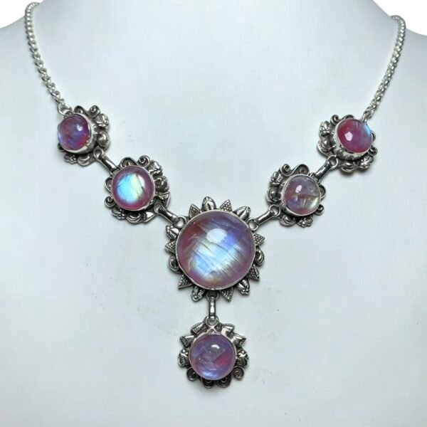Vintage Pink Moonstone Necklace
