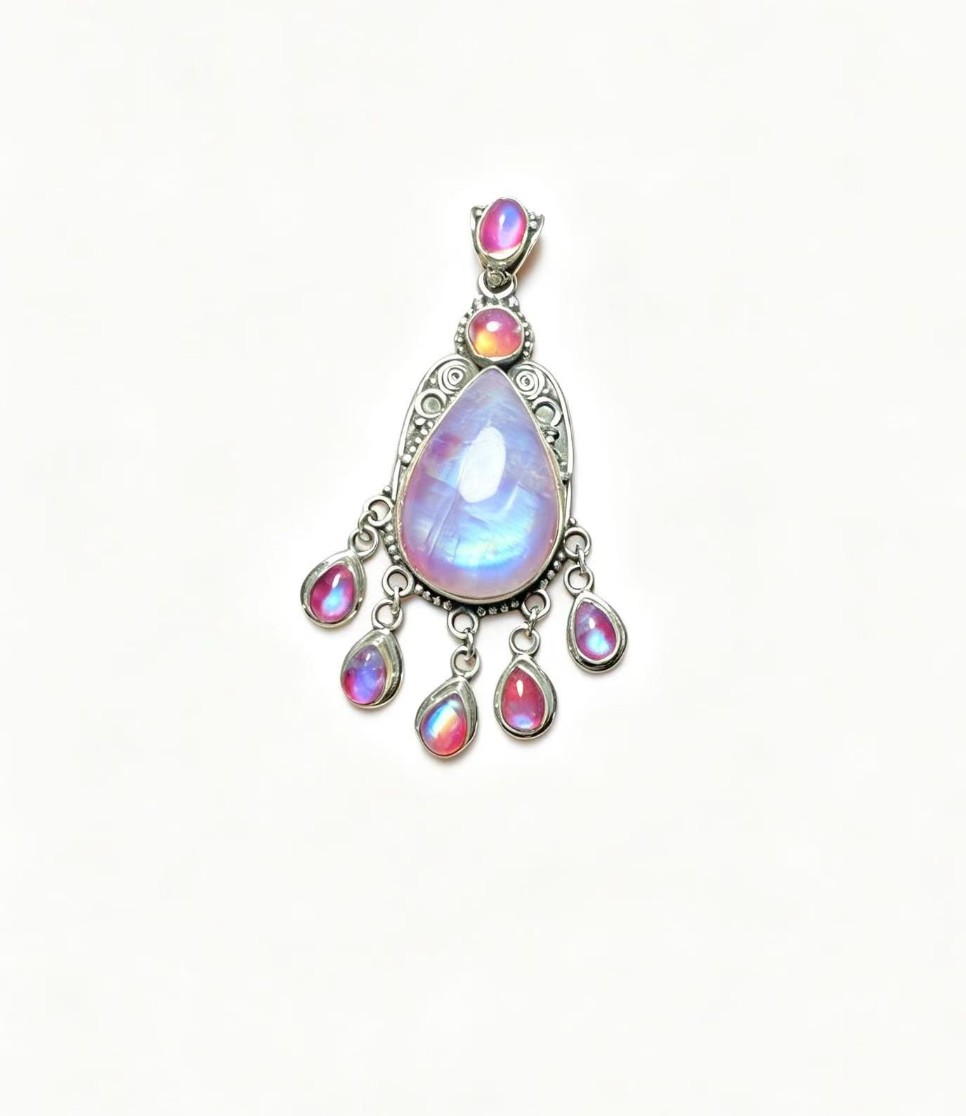 Vintage Pink Moonstone Pendant