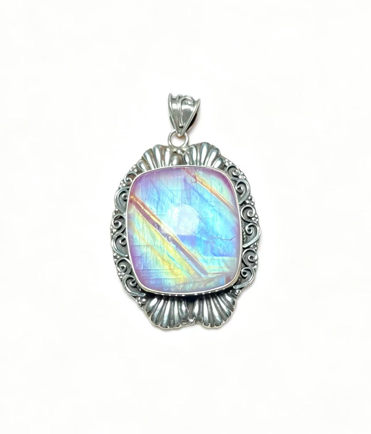 Vintage Pink Moonstone Pendant