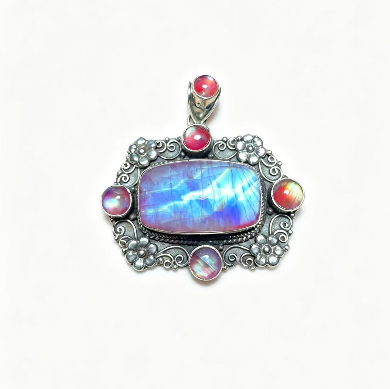 Vintage Pink Moonstone Pendant