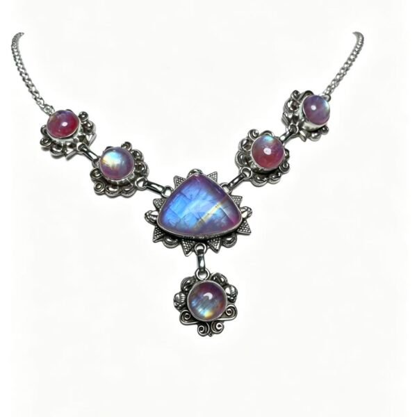 Vintage Pink Moonstone Necklace