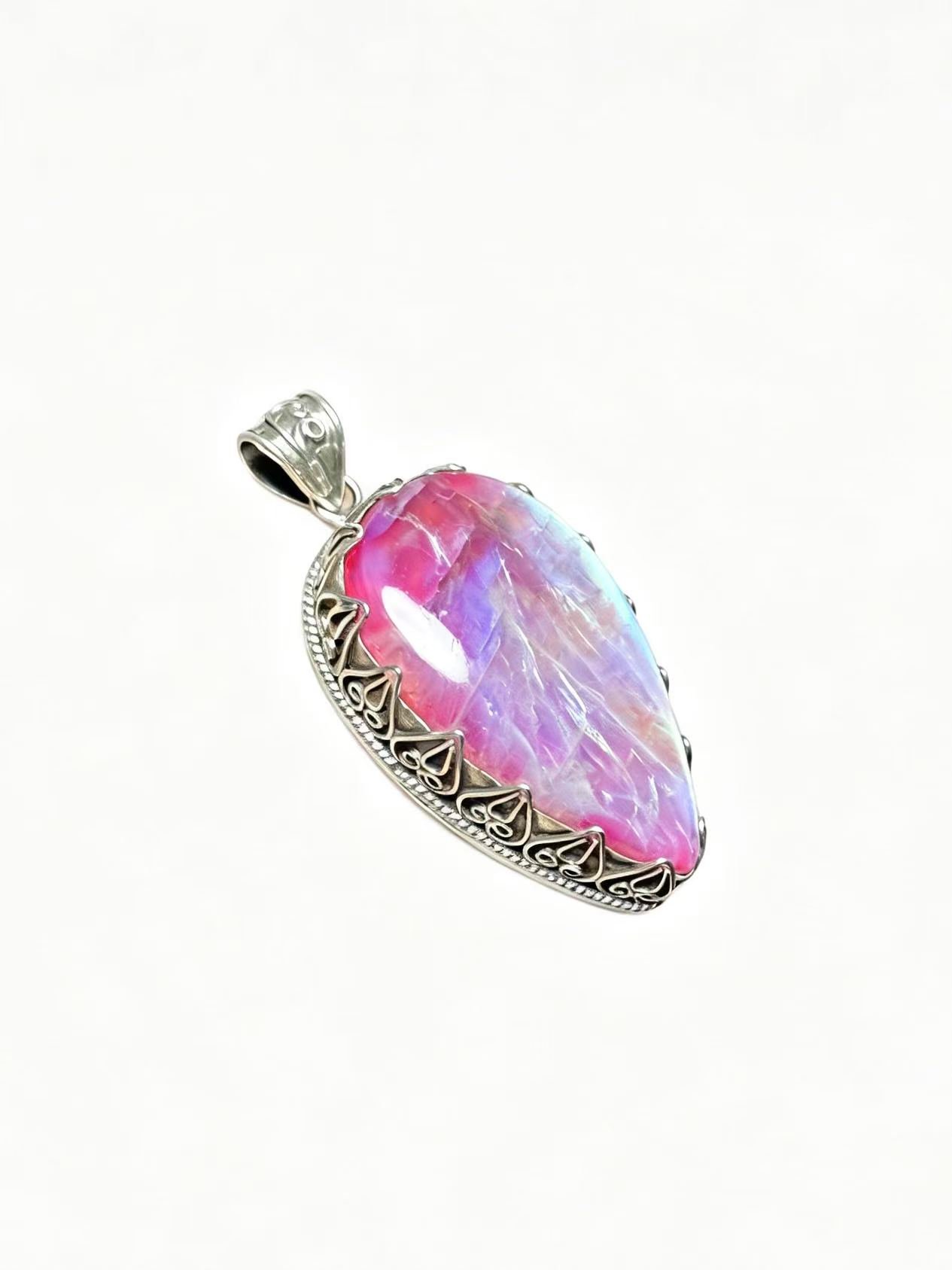 Second image of Vintage Pink Moonstone Pendant
